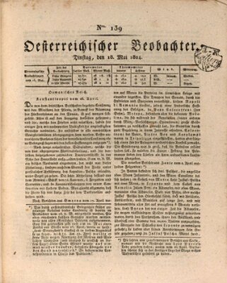 Der Oesterreichische Beobachter Dienstag 18. Mai 1824