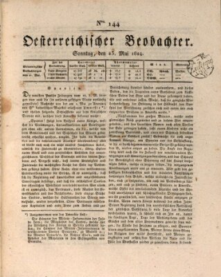 Der Oesterreichische Beobachter Sonntag 23. Mai 1824