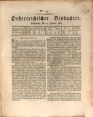 Der Oesterreichische Beobachter Mittwoch 19. Januar 1825