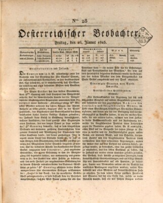 Der Oesterreichische Beobachter Freitag 28. Januar 1825