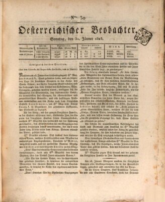 Der Oesterreichische Beobachter Sonntag 30. Januar 1825