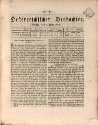 Der Oesterreichische Beobachter Dienstag 8. März 1825