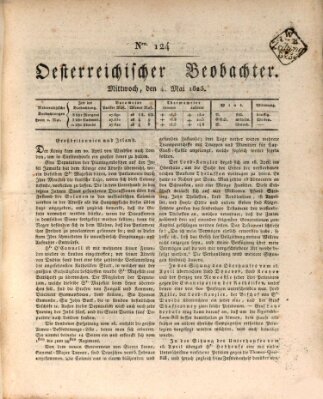 Der Oesterreichische Beobachter Mittwoch 4. Mai 1825