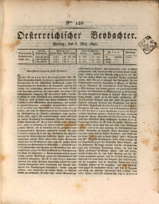 Der Oesterreichische Beobachter Freitag 6. Mai 1825