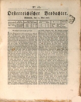 Der Oesterreichische Beobachter Mittwoch 11. Mai 1825