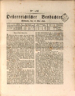 Der Oesterreichische Beobachter Mittwoch 18. Mai 1825