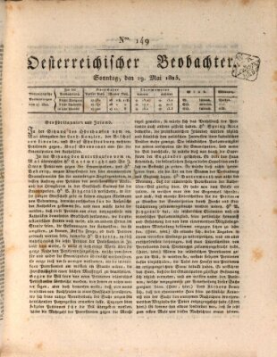 Der Oesterreichische Beobachter Sonntag 29. Mai 1825