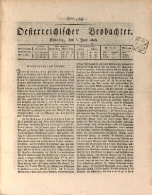 Der Oesterreichische Beobachter Sonntag 5. Juni 1825