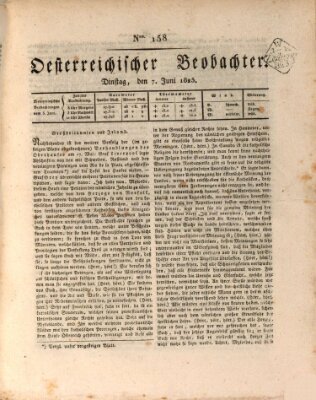 Der Oesterreichische Beobachter Dienstag 7. Juni 1825