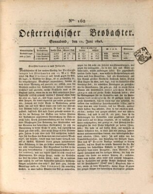 Der Oesterreichische Beobachter Samstag 11. Juni 1825