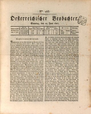 Der Oesterreichische Beobachter Sonntag 12. Juni 1825