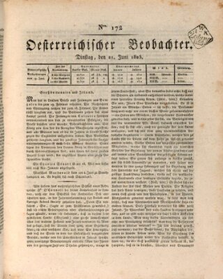 Der Oesterreichische Beobachter Dienstag 21. Juni 1825