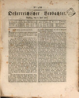 Der Oesterreichische Beobachter Dienstag 5. Juli 1825