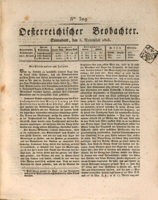 Der Oesterreichische Beobachter Samstag 5. November 1825