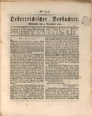 Der Oesterreichische Beobachter Mittwoch 9. November 1825