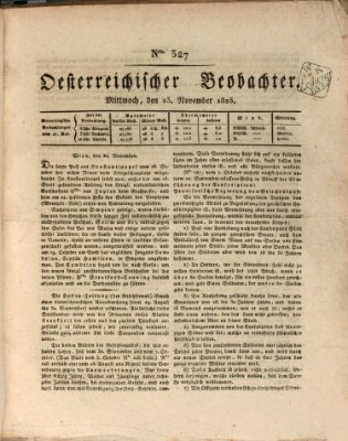 Der Oesterreichische Beobachter Mittwoch 23. November 1825