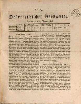 Der Oesterreichische Beobachter Montag 30. Januar 1826