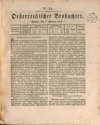 Der Oesterreichische Beobachter Freitag 3. Februar 1826