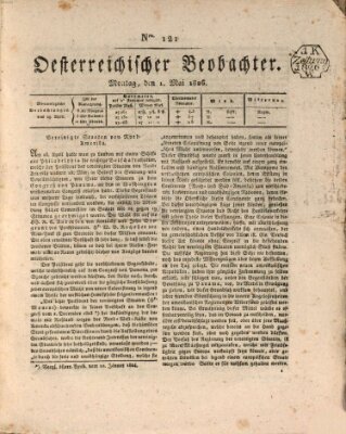 Der Oesterreichische Beobachter Montag 1. Mai 1826