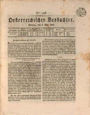 Der Oesterreichische Beobachter Montag 8. Mai 1826