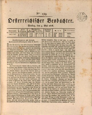 Der Oesterreichische Beobachter Dienstag 9. Mai 1826