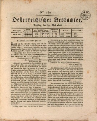 Der Oesterreichische Beobachter Dienstag 30. Mai 1826