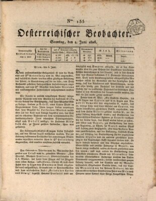 Der Oesterreichische Beobachter Sonntag 4. Juni 1826