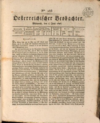 Der Oesterreichische Beobachter Mittwoch 7. Juni 1826