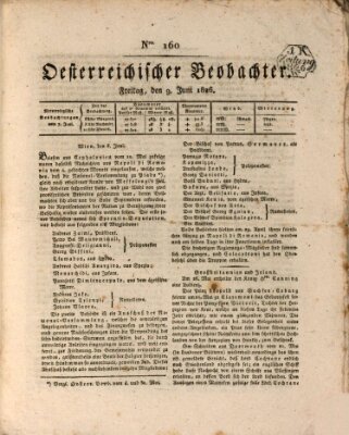 Der Oesterreichische Beobachter Donnerstag 8. Juni 1826