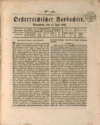 Der Oesterreichische Beobachter Samstag 10. Juni 1826