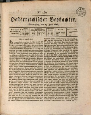 Der Oesterreichische Beobachter Donnerstag 29. Juni 1826