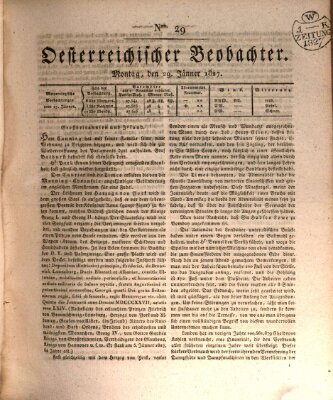 Der Oesterreichische Beobachter Montag 29. Januar 1827