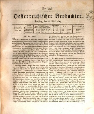 Der Oesterreichische Beobachter Dienstag 8. Mai 1827