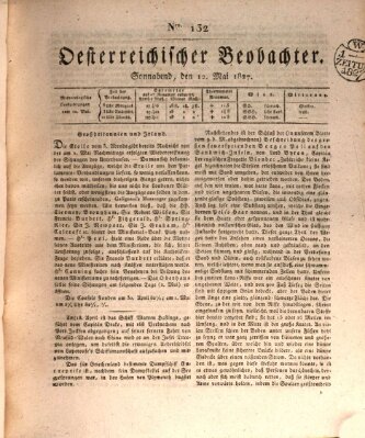 Der Oesterreichische Beobachter Samstag 12. Mai 1827