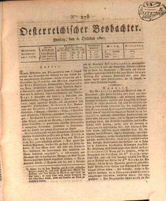 Der Oesterreichische Beobachter Freitag 5. Oktober 1827