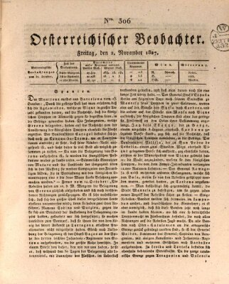 Der Oesterreichische Beobachter Freitag 2. November 1827