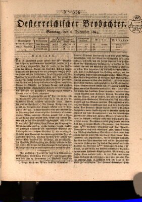 Der Oesterreichische Beobachter Sonntag 2. Dezember 1827