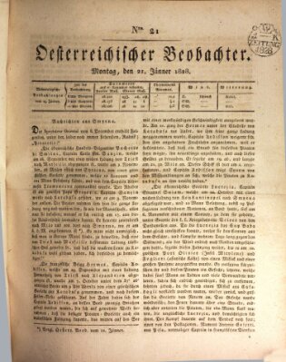 Der Oesterreichische Beobachter Montag 21. Januar 1828