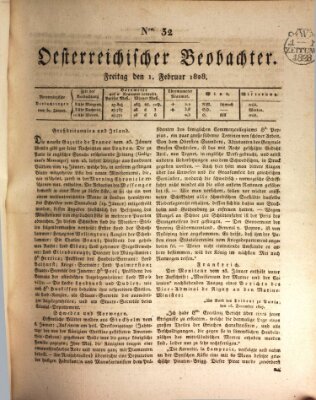 Der Oesterreichische Beobachter Freitag 1. Februar 1828