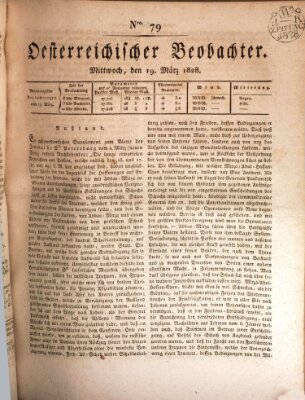 Der Oesterreichische Beobachter Mittwoch 19. März 1828