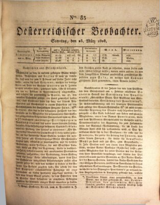 Der Oesterreichische Beobachter Sonntag 23. März 1828