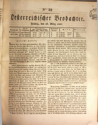 Der Oesterreichische Beobachter Freitag 28. März 1828