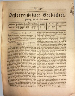 Der Oesterreichische Beobachter Freitag 16. Mai 1828