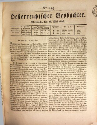 Der Oesterreichische Beobachter Mittwoch 28. Mai 1828