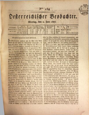 Der Oesterreichische Beobachter Montag 2. Juni 1828