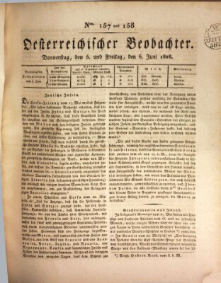 Der Oesterreichische Beobachter Donnerstag 5. Juni 1828