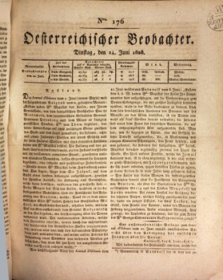 Der Oesterreichische Beobachter Dienstag 24. Juni 1828