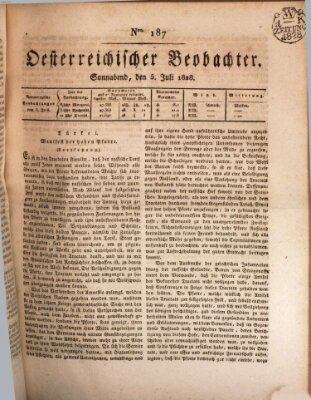 Der Oesterreichische Beobachter Samstag 5. Juli 1828