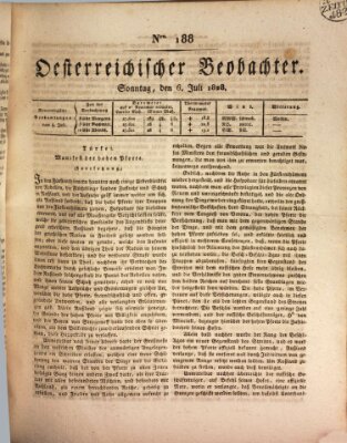 Der Oesterreichische Beobachter Sonntag 6. Juli 1828