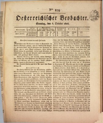 Der Oesterreichische Beobachter Sonntag 5. Oktober 1828